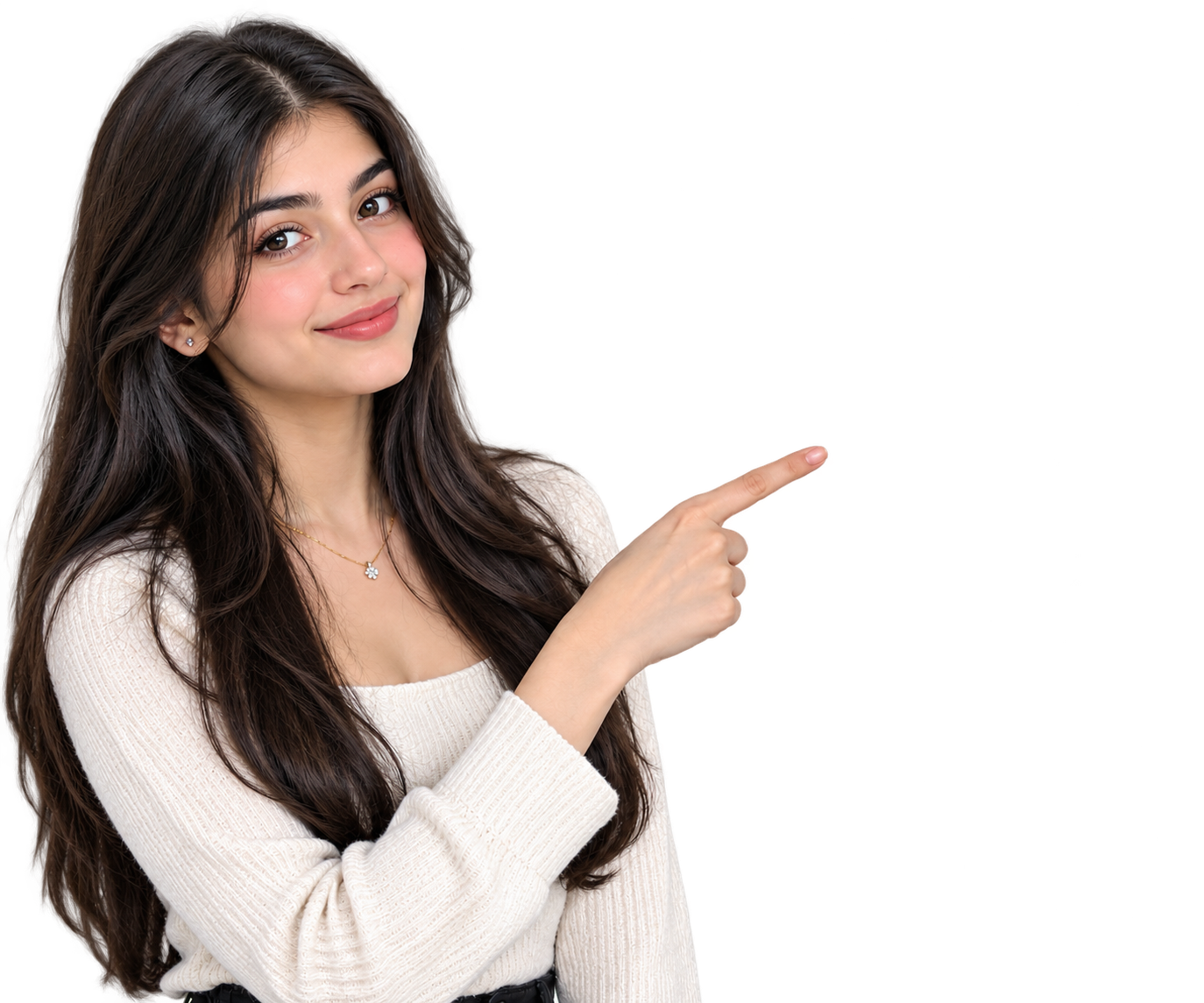 A GIRL POINTING ON TARUN CROCKERY